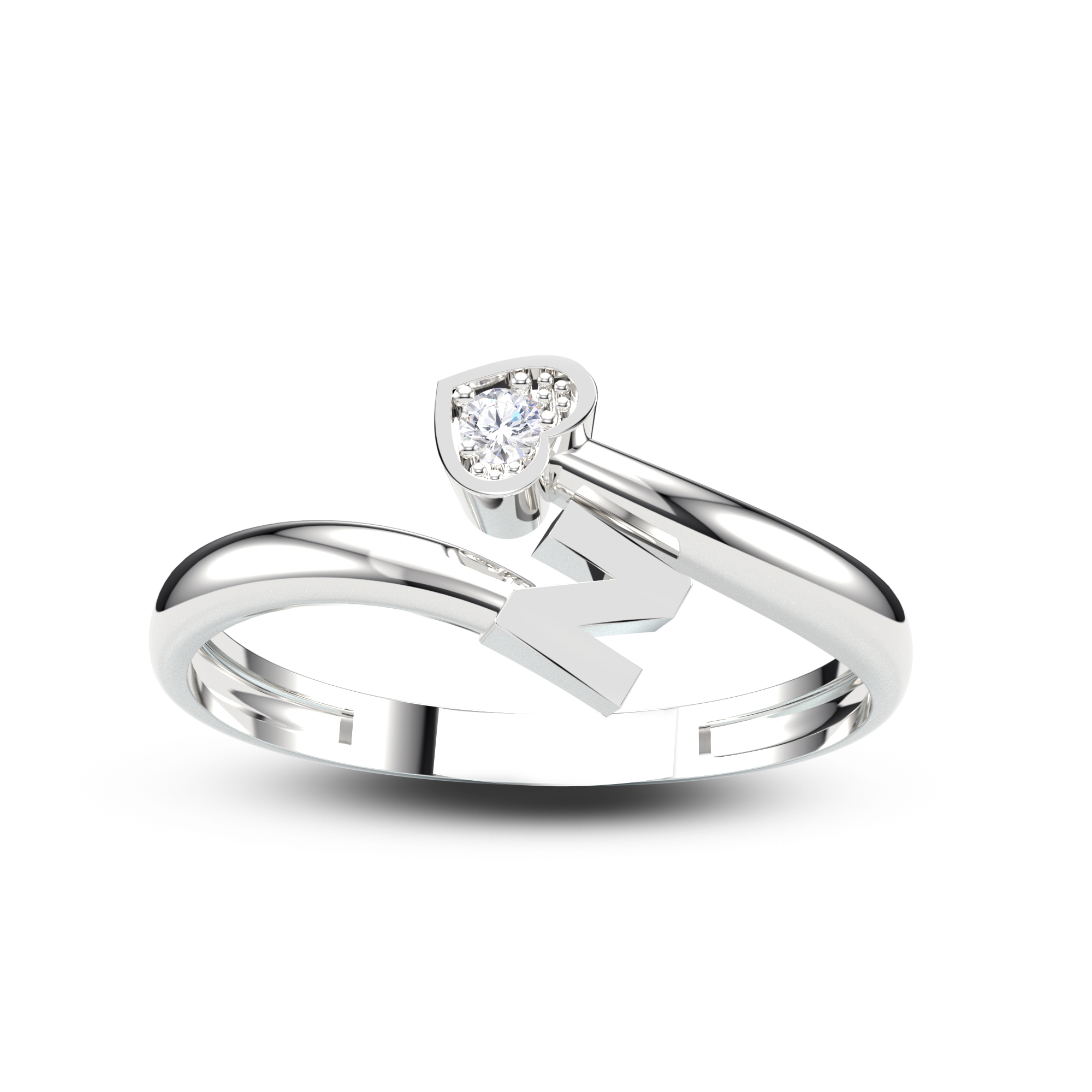 Heart Letter Ring